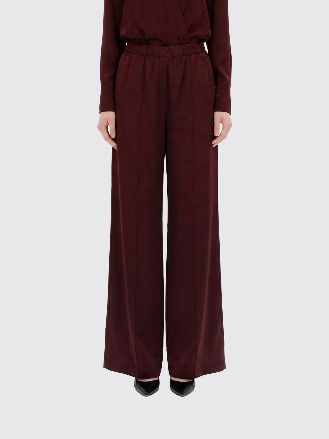 Pants Woman color Burgundy