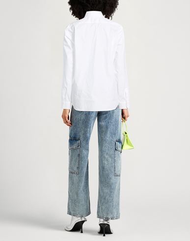 Woman Shirt White Size 4 Cotton, Elastane