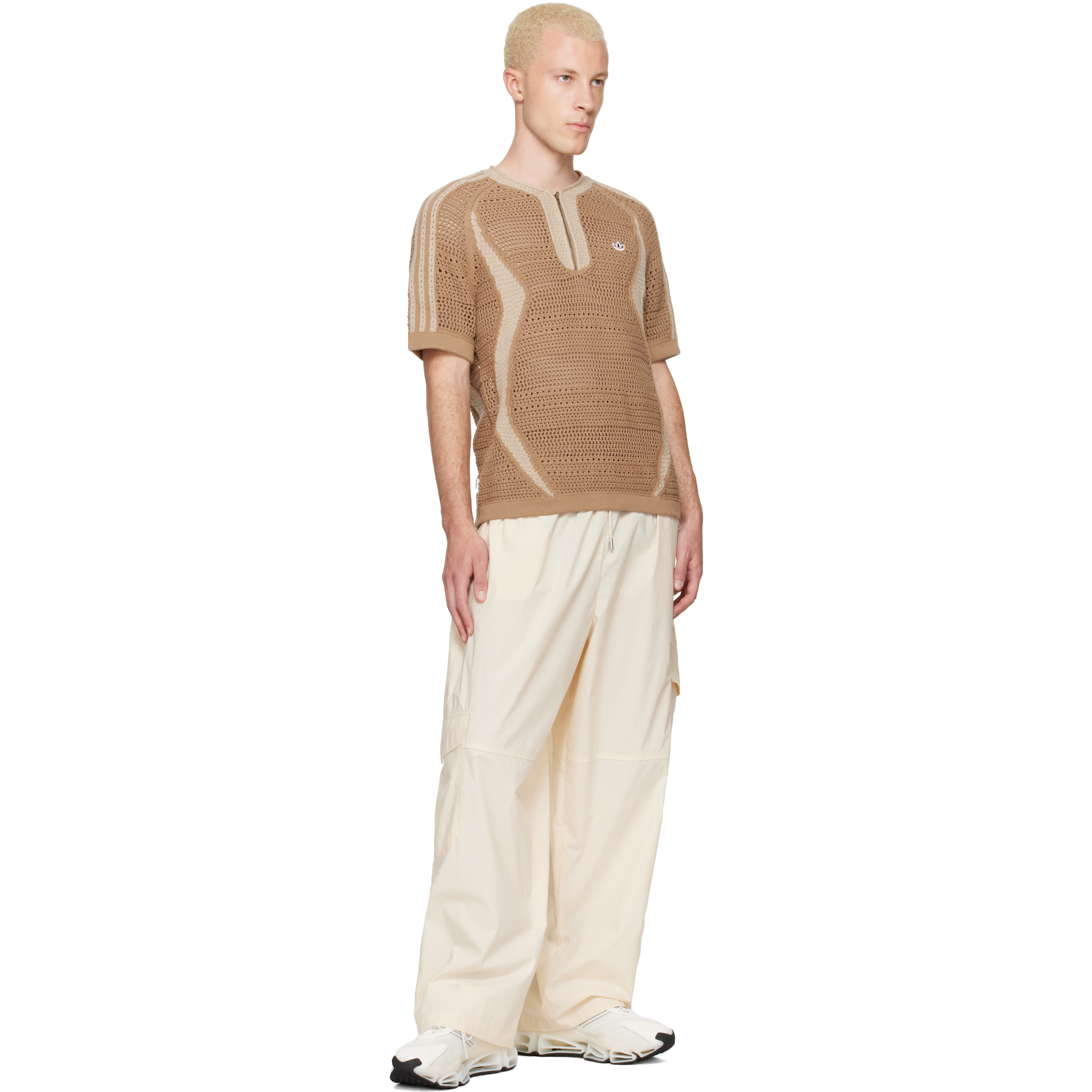 Tan Edison Chen Edition CLOT Knit Jersey T-shirt