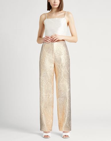 Forte_forte Woman Pants Gold Size 1 Polyamide, Polyester, Cotton, Metallic Polyester