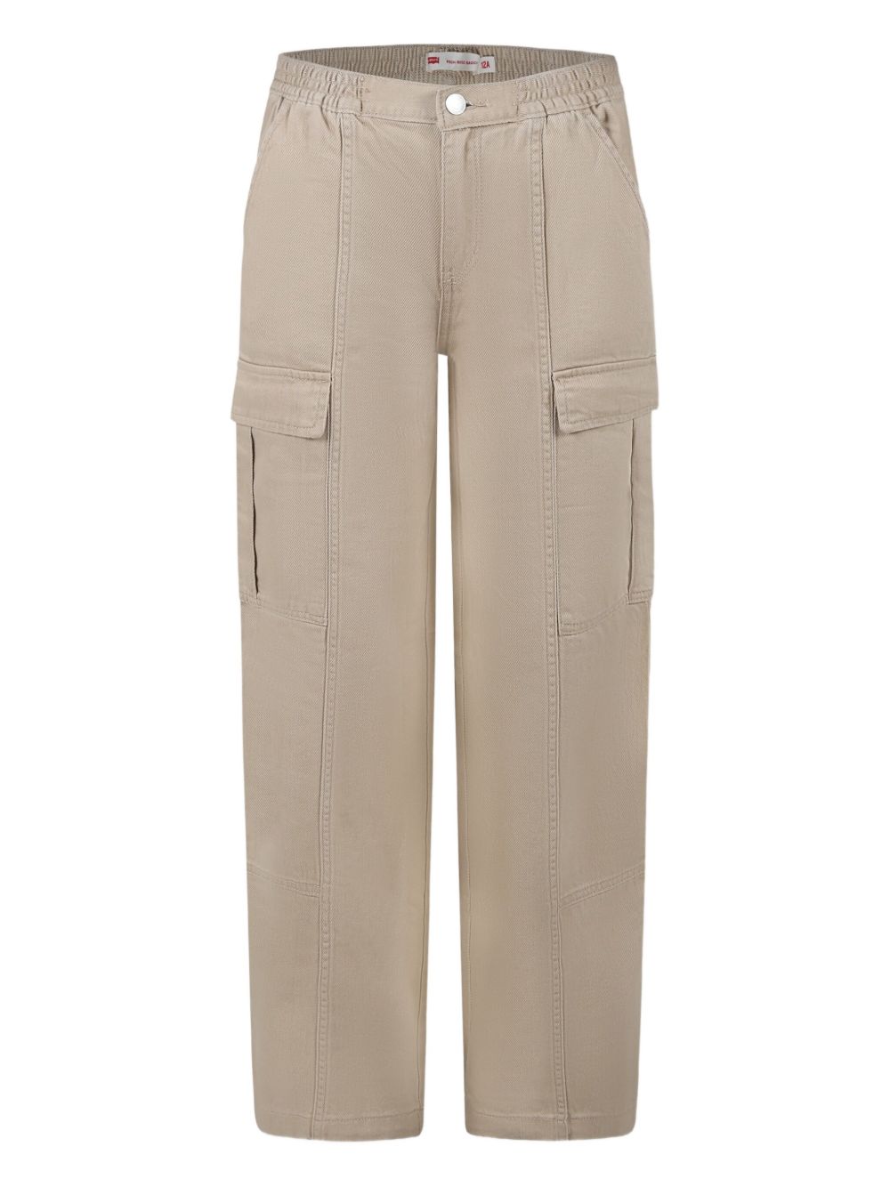 Elasticated-waist cargo pants - Neutrals