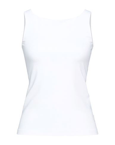 Woman Tank top White Size 6 Polyester, Elastane