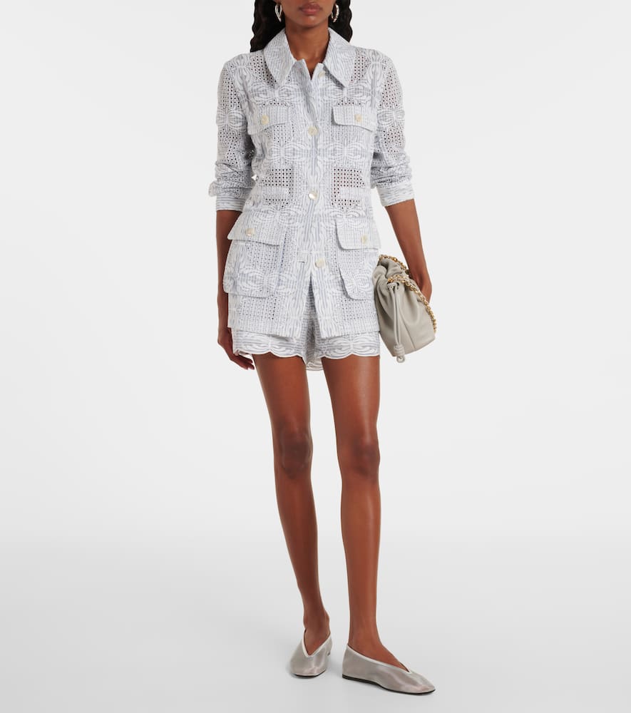 Allen high-rise cotton shorts
