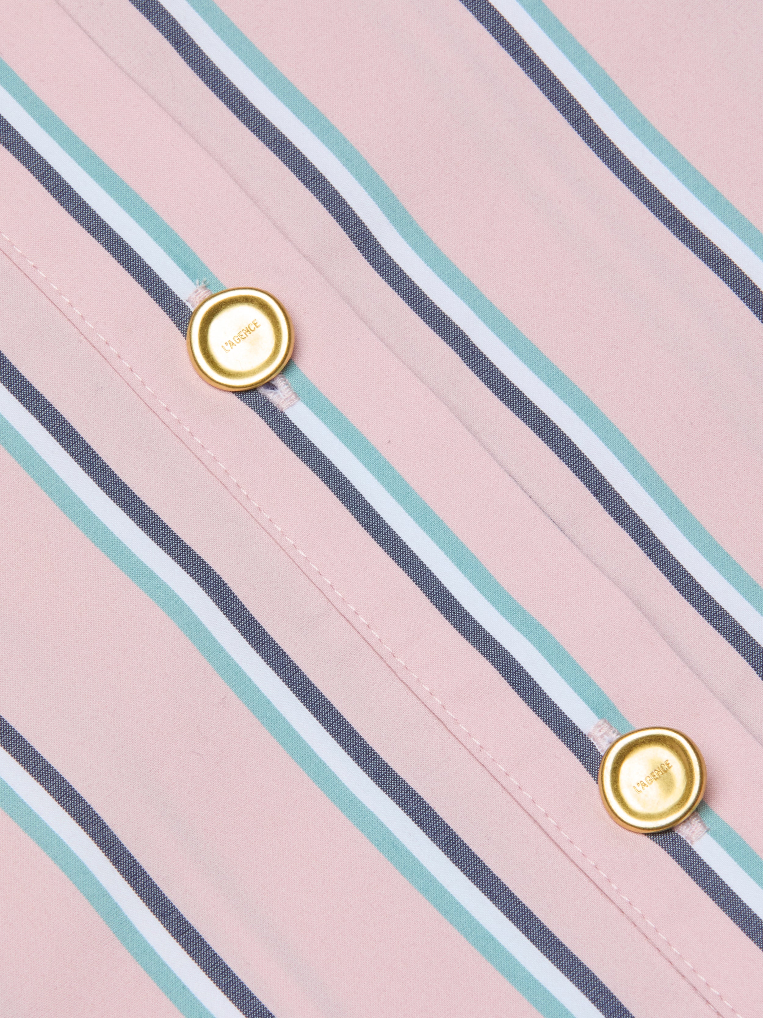 Cosette Shirt In Pale Rose Stripe