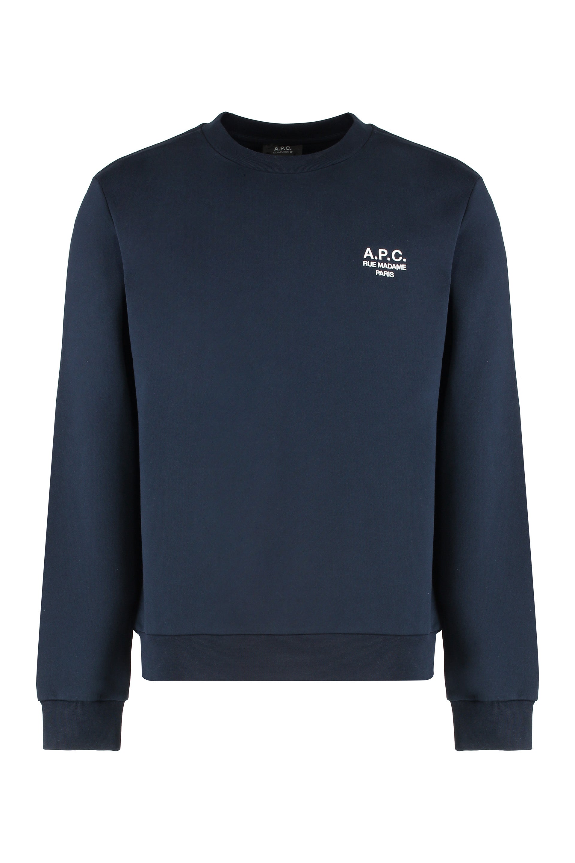 A. p.c. Cotton Crew-Neck Sweatshirt with Ribbed Edges