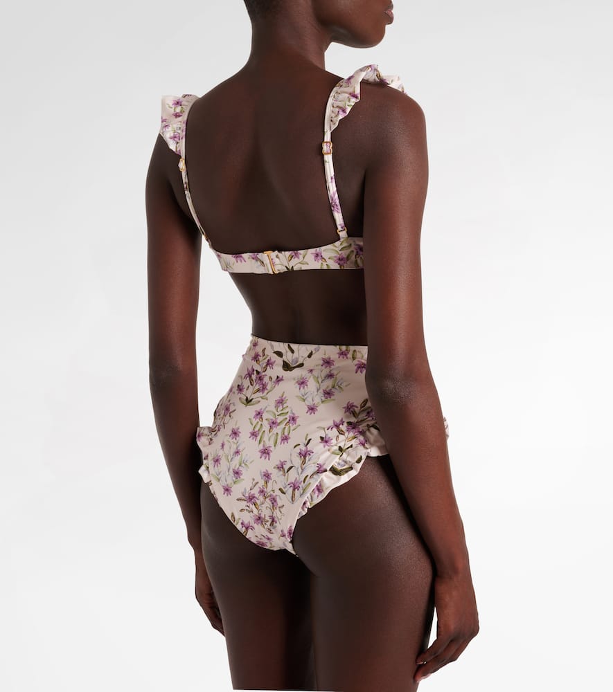Agua by Agua Bendita Jengibre floral ruffled bikini bottoms