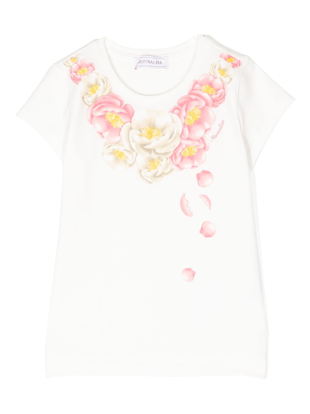Floral-print short-sleeve T-shirt - White