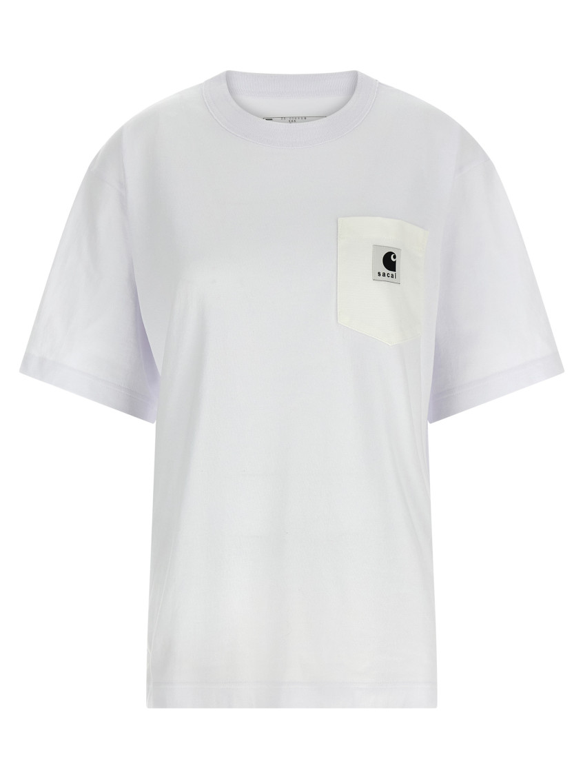 Sacai - cotton t-shirt chest pocket