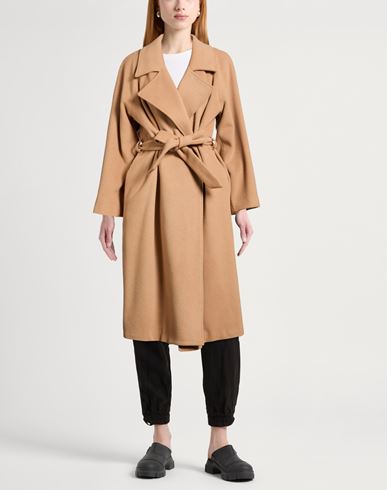 Woman Coat Camel Size 6 Virgin Wool, Polyamide, Cashmere