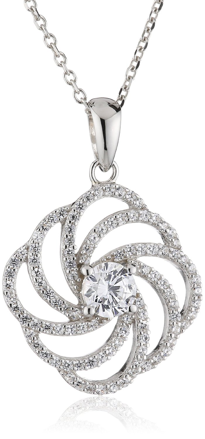 Orphelia Damen 925 Sterling Silber Set: Kettenanhänger + Ohrringe - Silber SET-5178