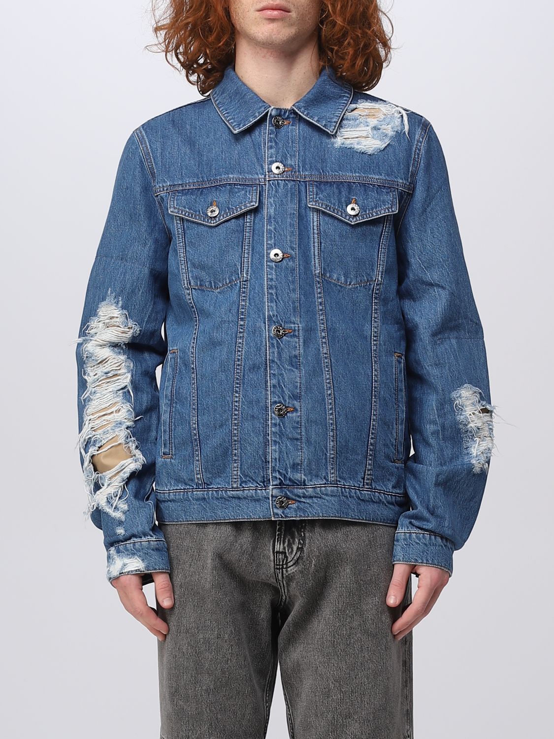 Jacket Men color Denim