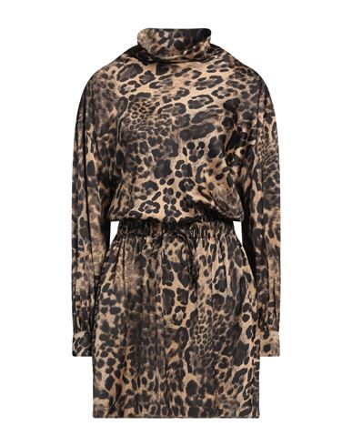 Woman Mini dress Camel Size 4 Polyester