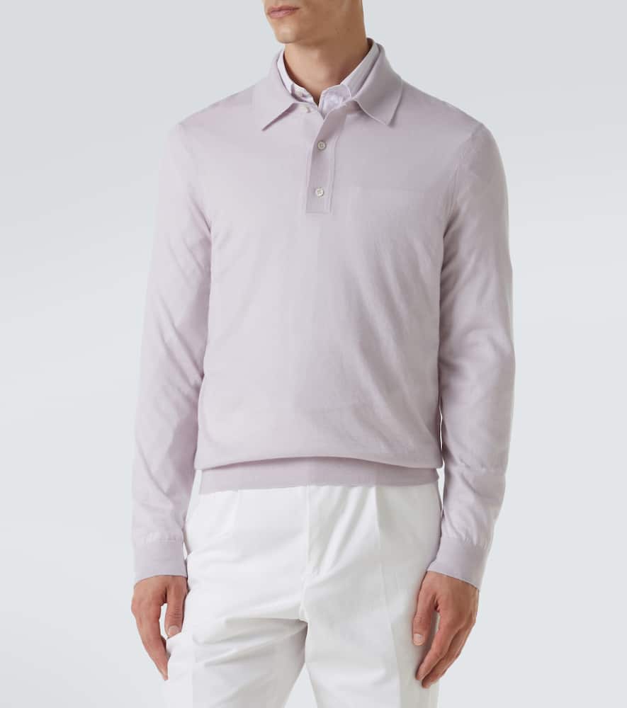 Cashmere polo sweater