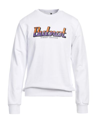 Man Sweatshirt White Size M Cotton, Elastane