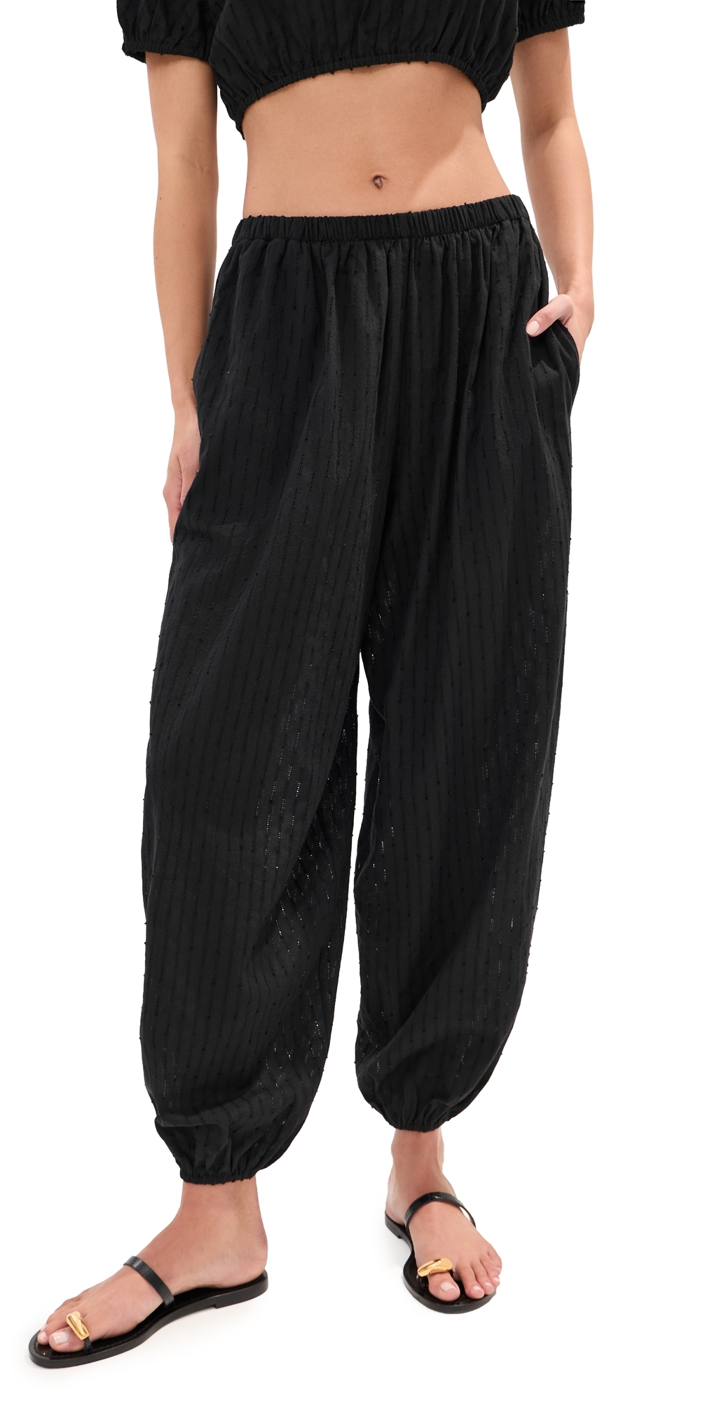 Andi Eyelet Pants Black