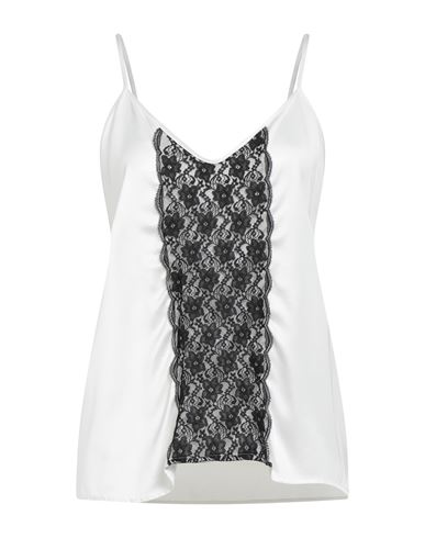 Woman Top White Size 4 Viscose, Polyamide