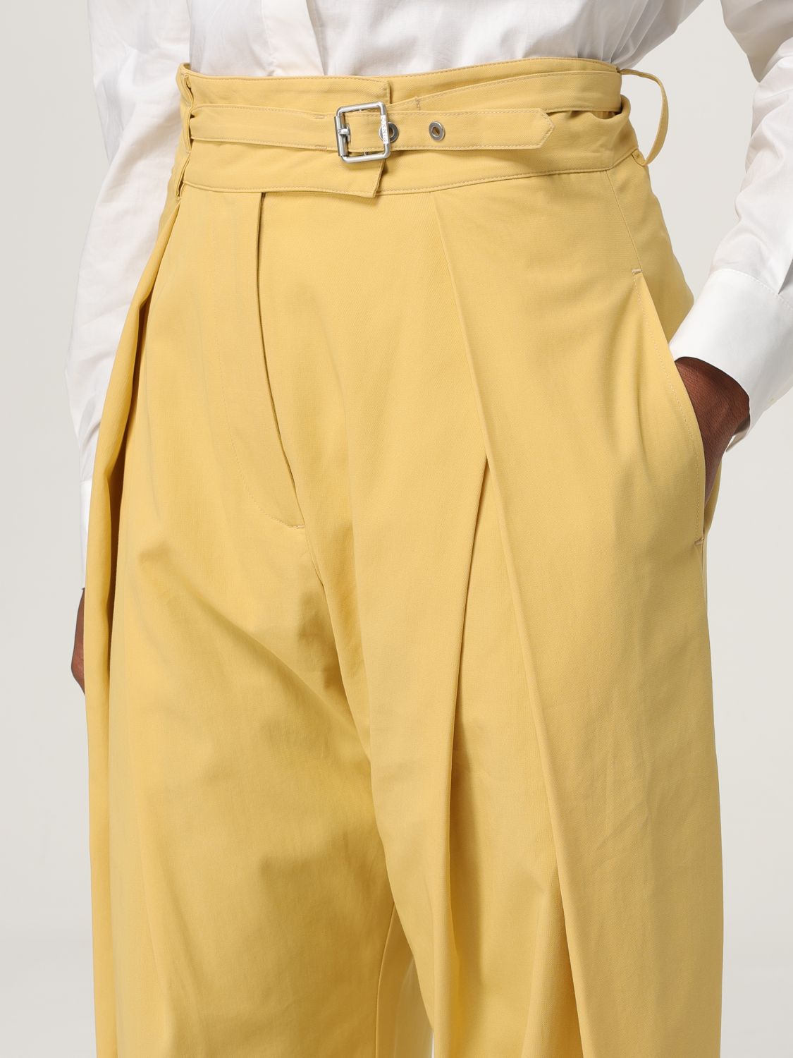 PINKO belted trousers - Yellow