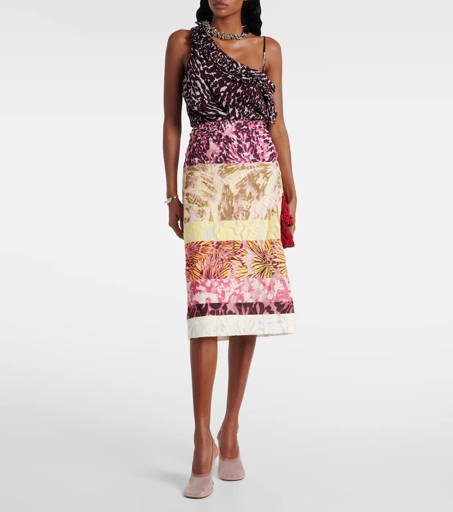 Dries Van Noten Printed ruffled top