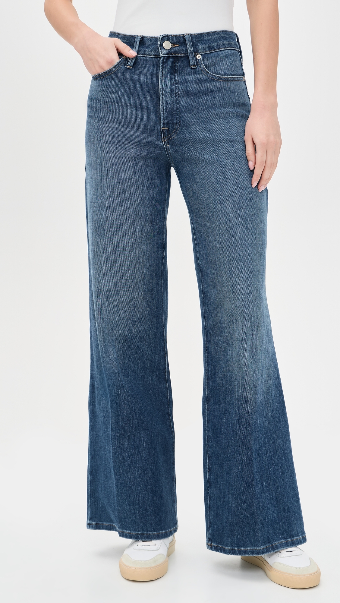 Soft Tech Good Waist Palazzo Ankle Jeans Indigo1281
