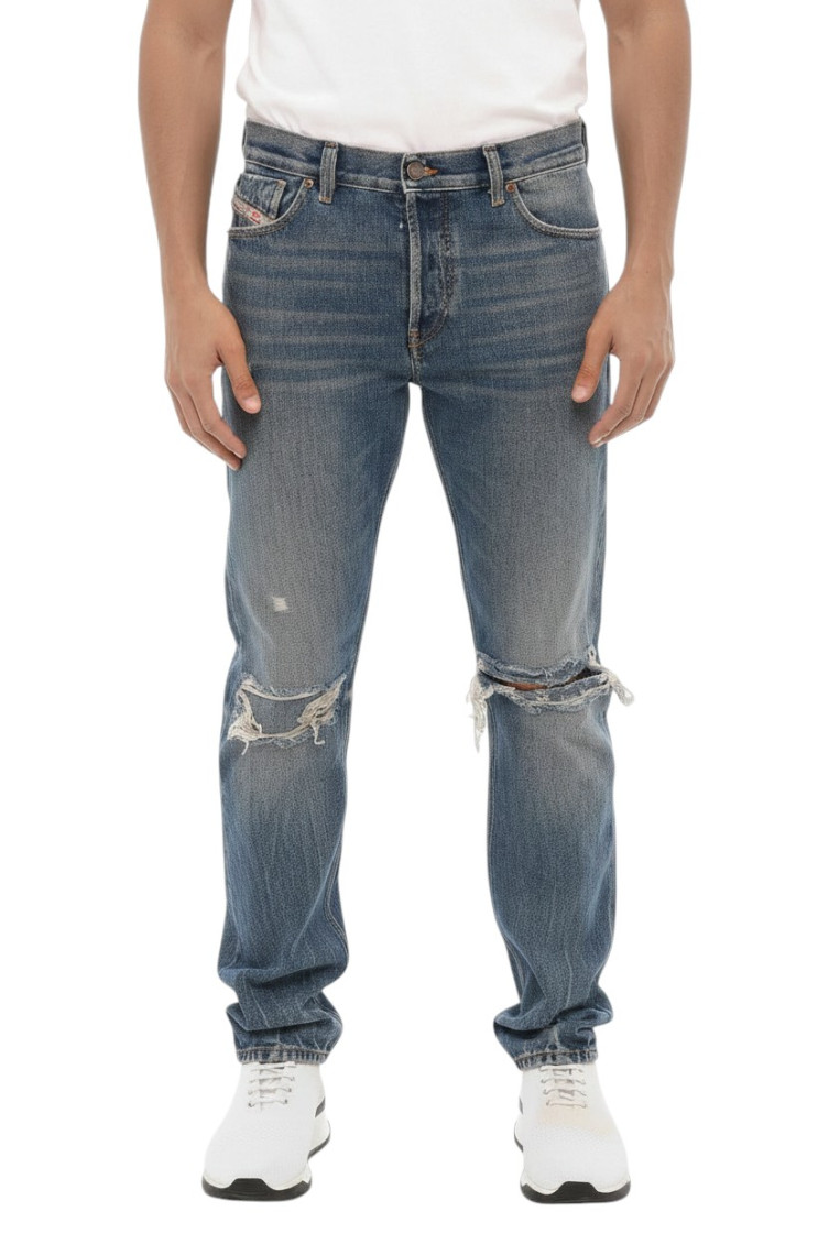 Blue Mid Rise Jeans