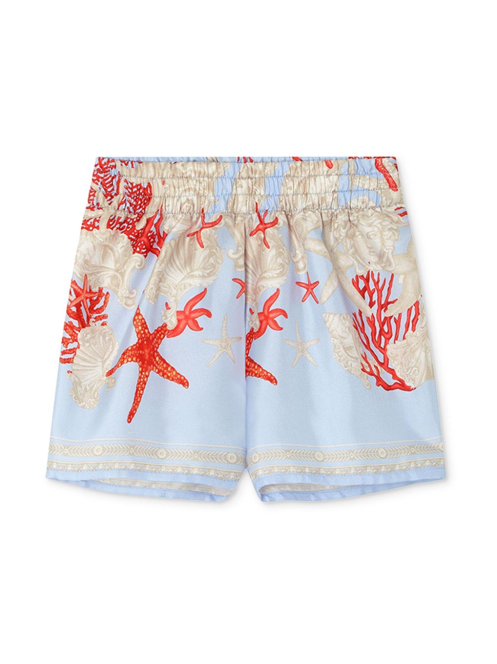 Barocco Sea silk shorts - Blue