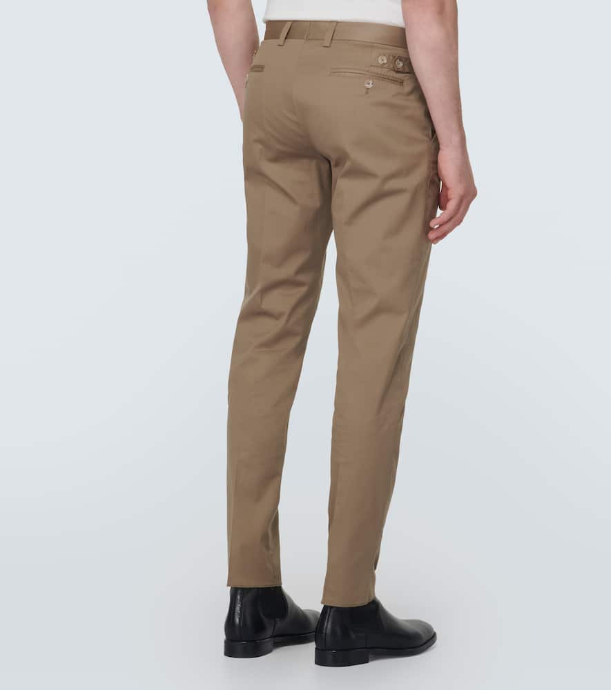 Dolce & Gabbana High-rise cotton-blend chinos
