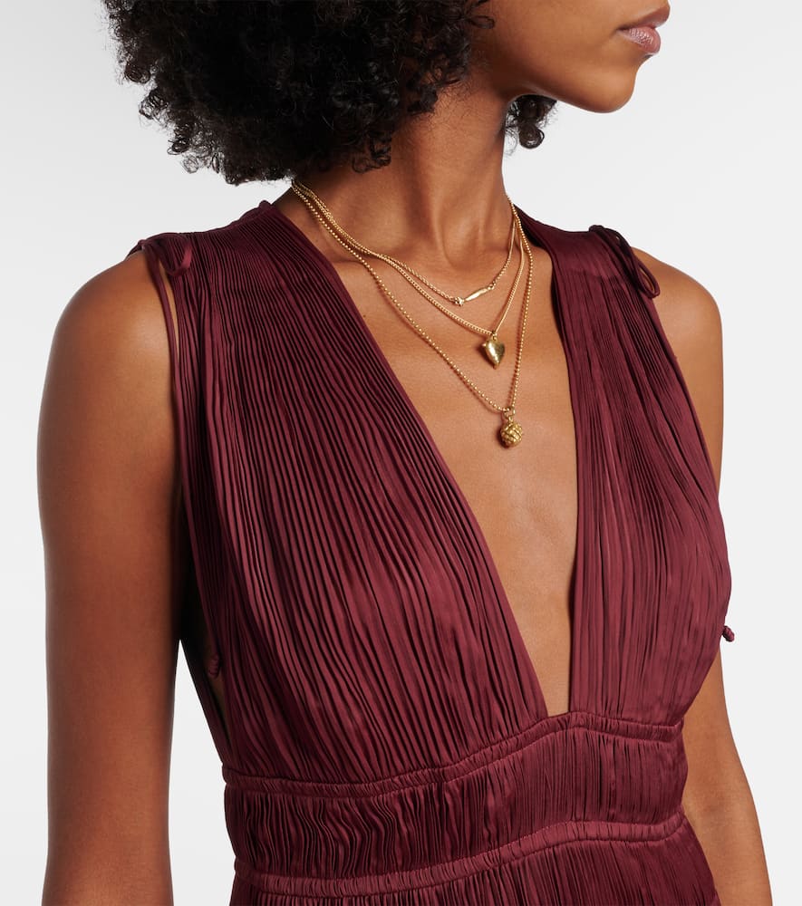 Tasneem satin plissé gown