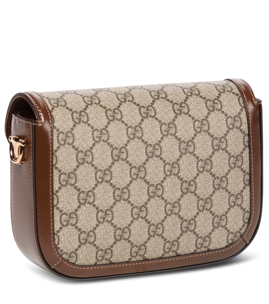 Gucci Gucci Horsebit 1955 Mini leather-trimmed shoulder bag