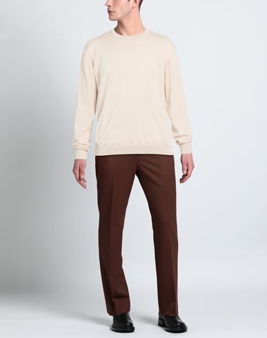 Man Sweater Beige Size 44 Cotton