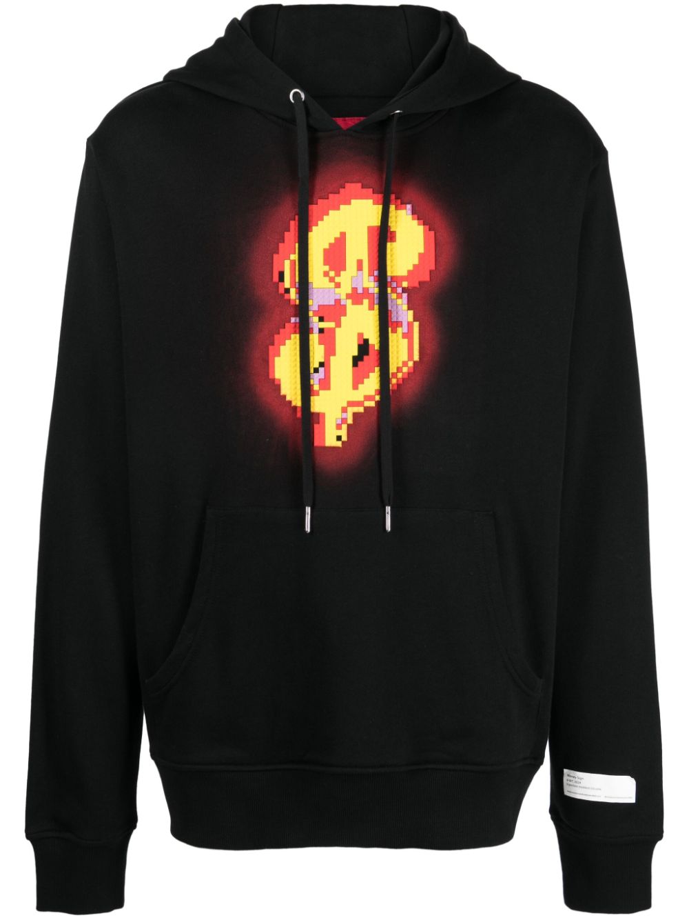 Money Sign graphic-print cotton hoodie - Black