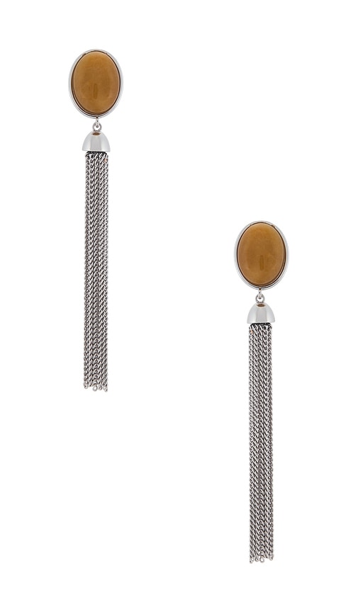 Julietta Vega Earrings in Silver & Yellow - Metallic Silver. a