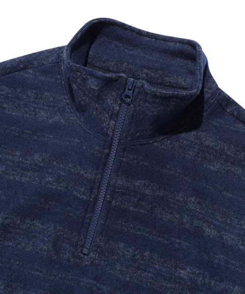 STRIPE HALF ZIP UP_NAVY