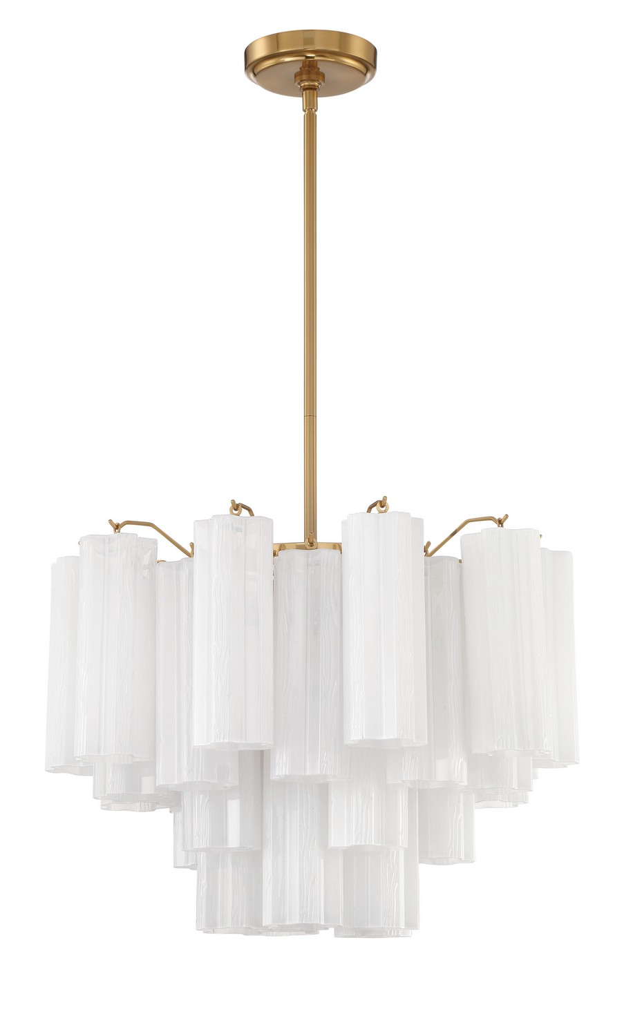 Aged Brass Six Light Chandelier from the Addis Collection