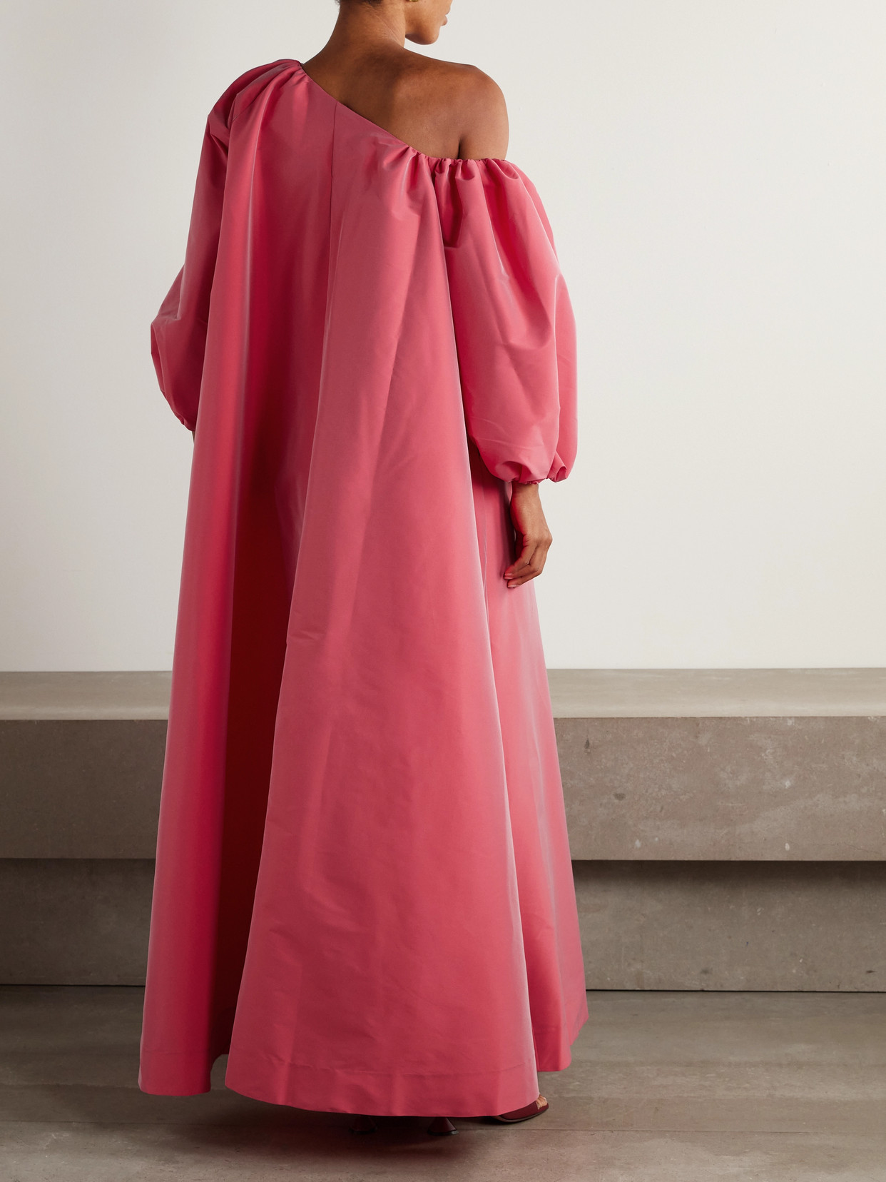 Nathalie Off-the-shoulder Taffeta Gown - Pink