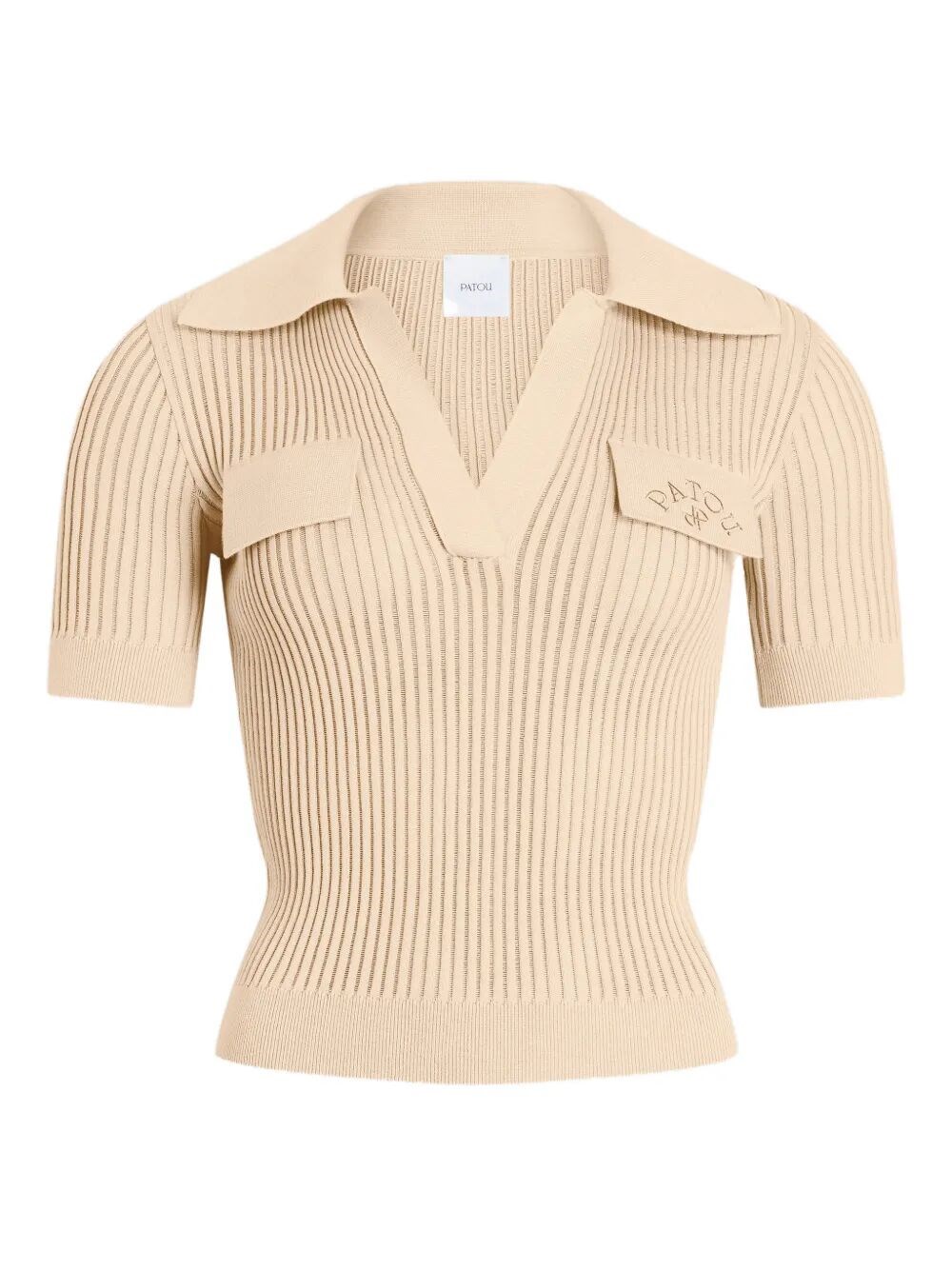 Embroidered Knitted Cotton Polo Shirt