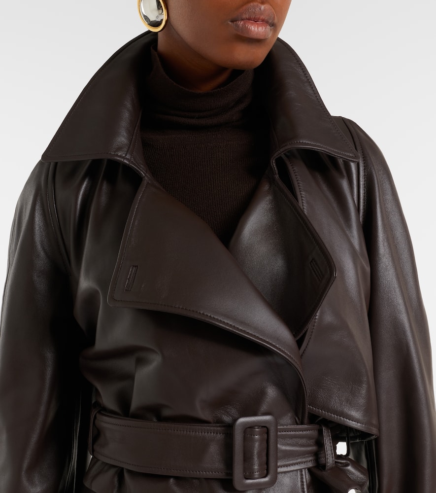 Hatti cropped leather jacket