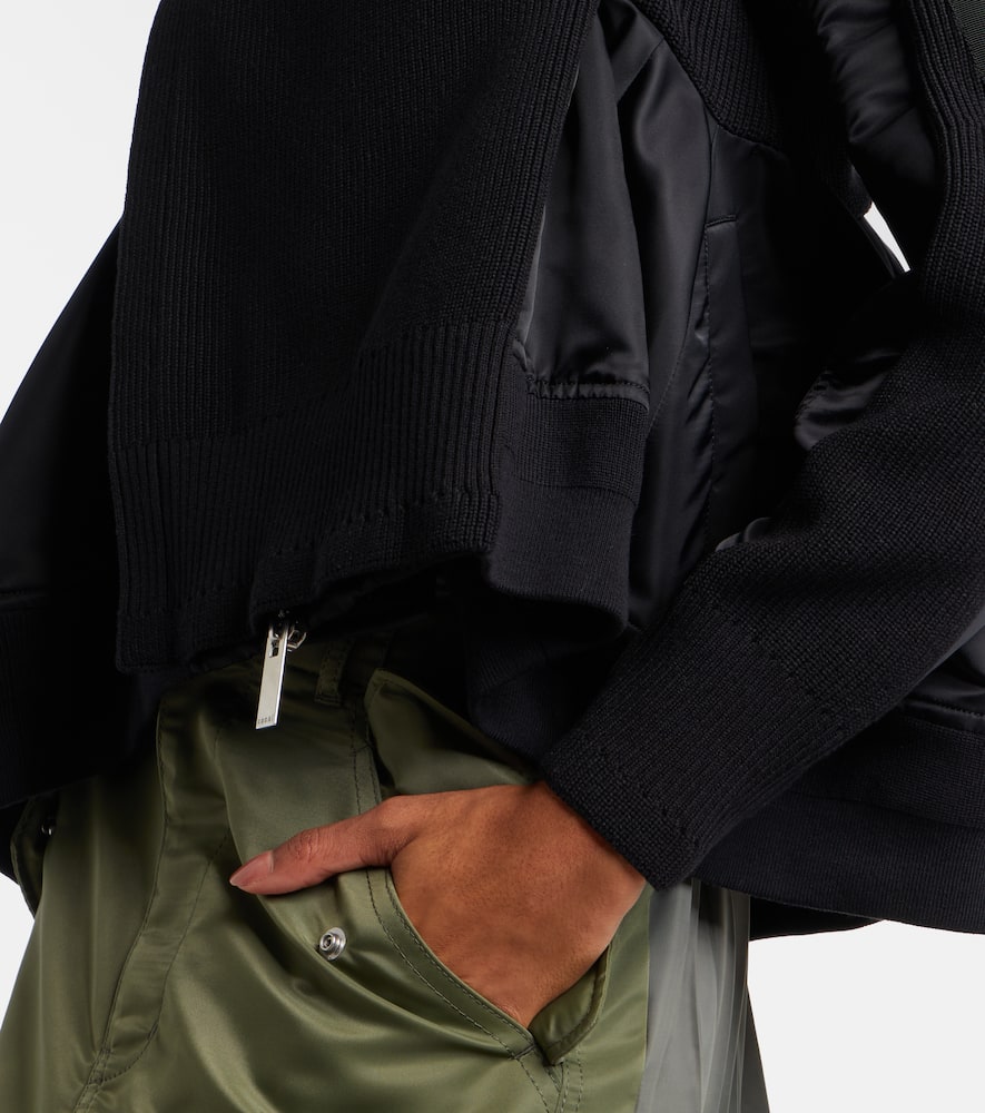Paneled blouson jacket
