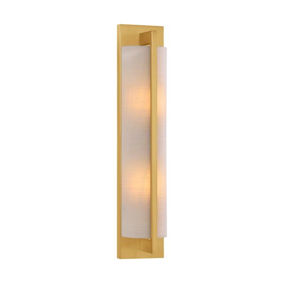 Carver 2-Light Wall Sconce in Warm Bra