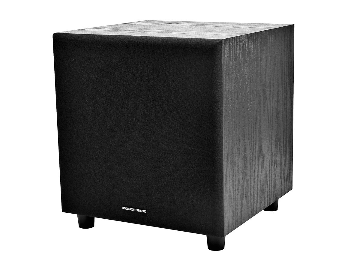 8in 60-Watt Powered Subwoofer, Black