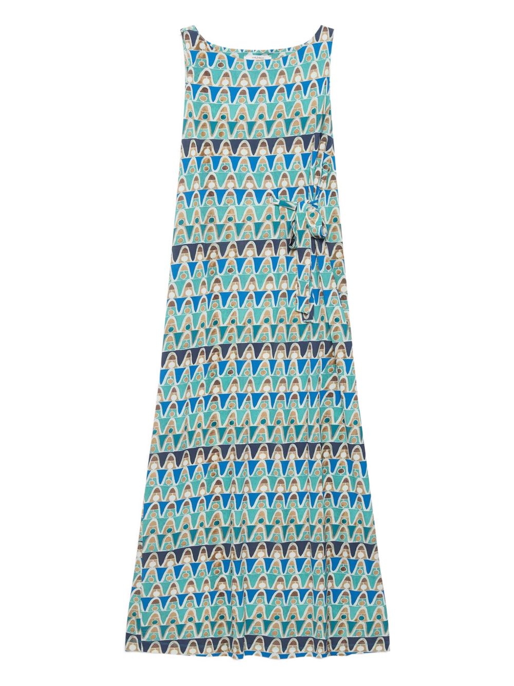 Geometric-print dress - Blue