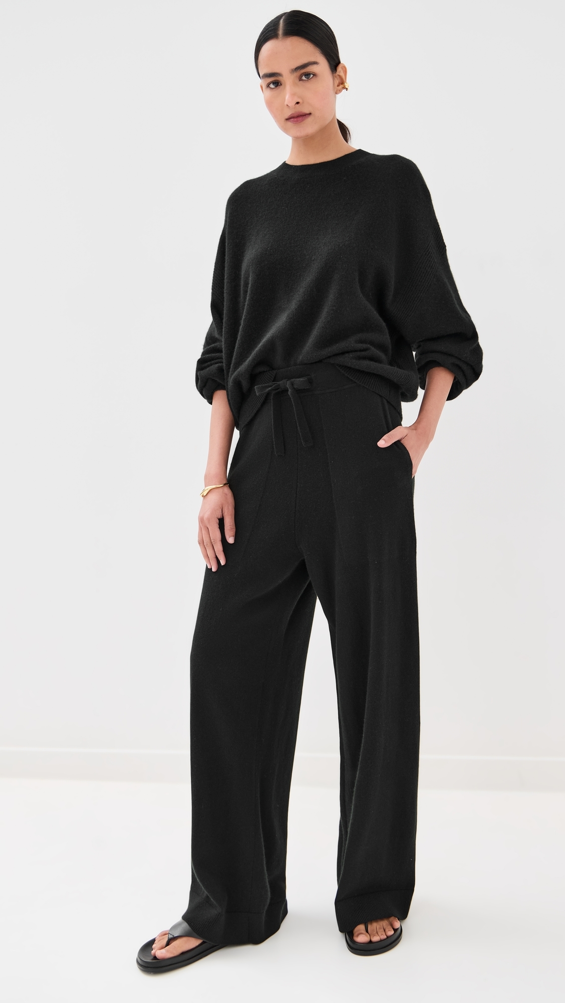 Cashmere Modena Brushed Sweater Black M