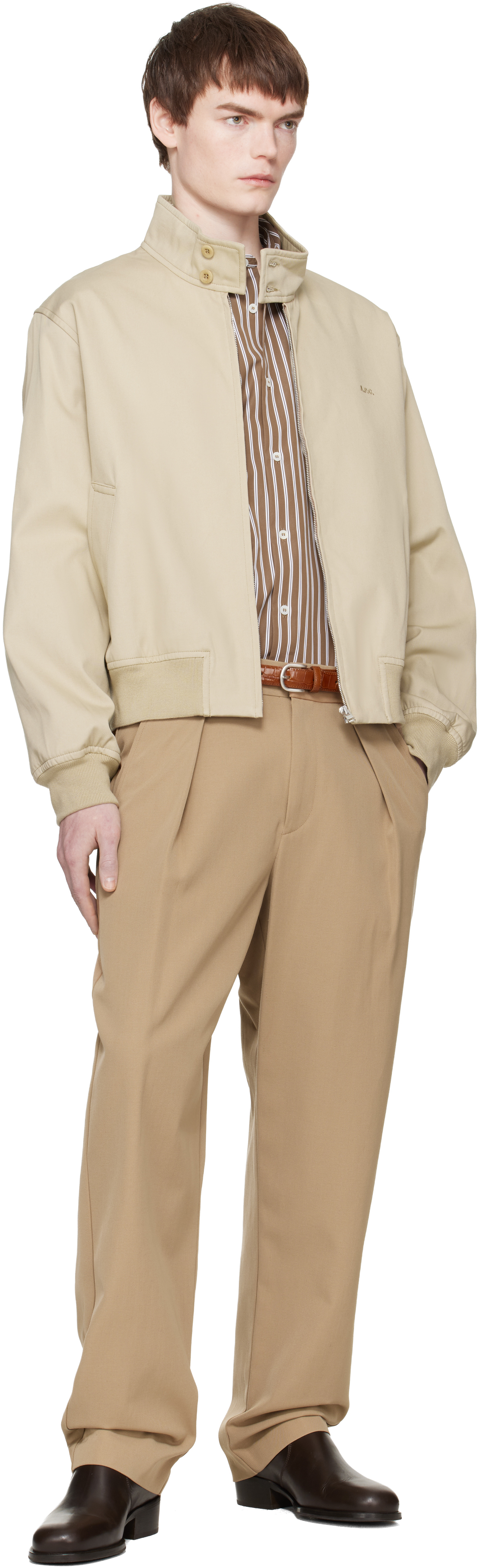 Beige Zipped Jacket