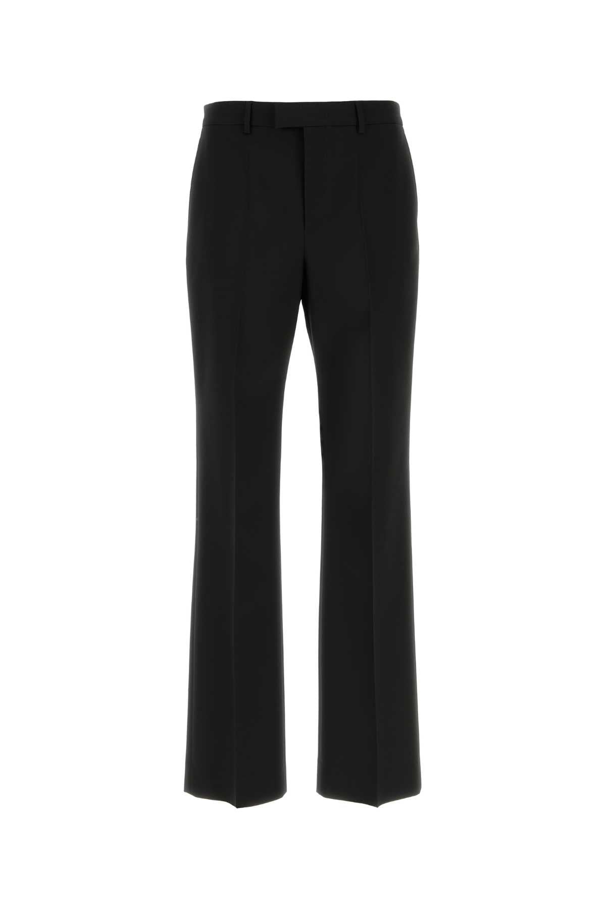 Virgin Wool Trousers — Black