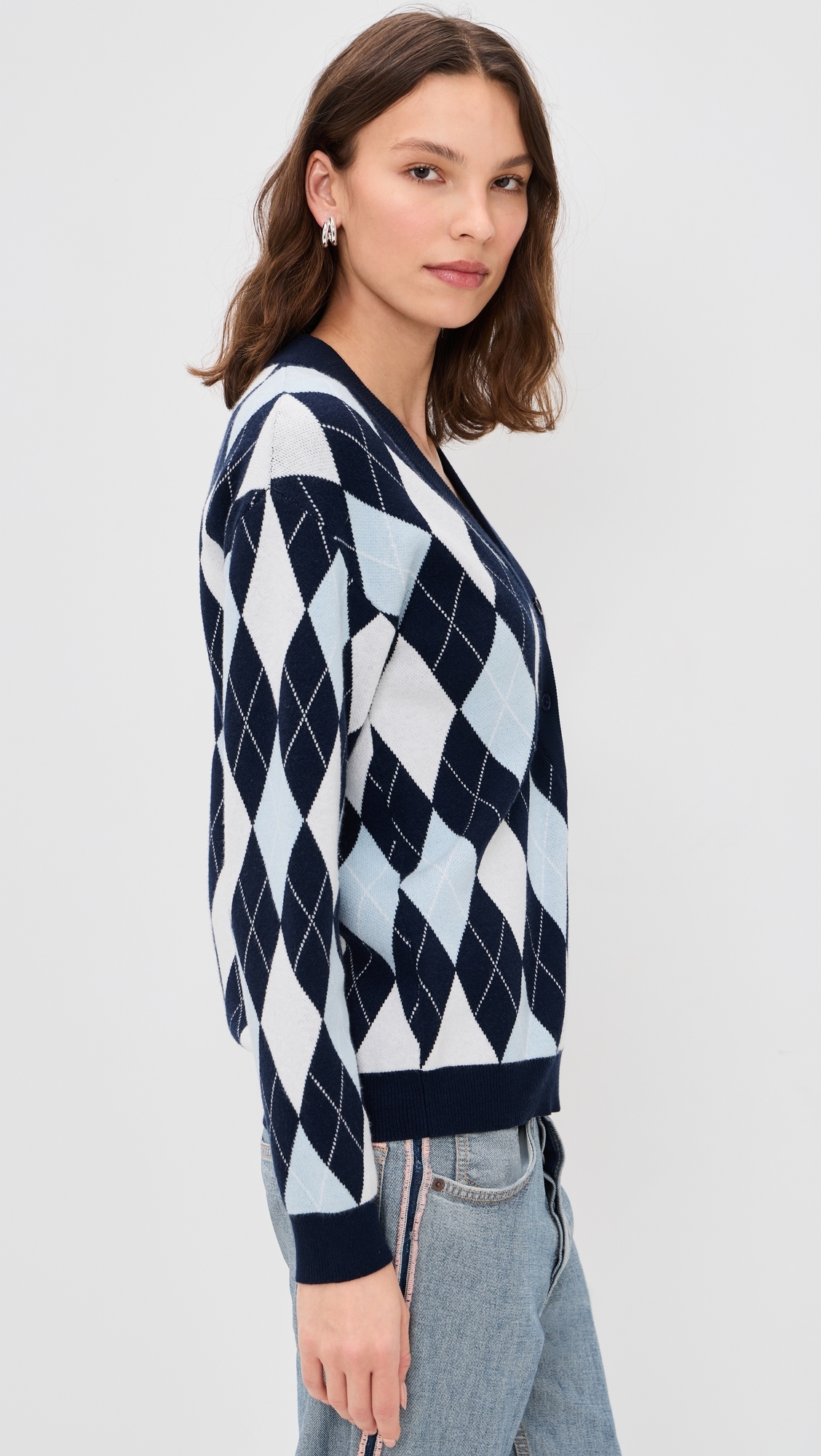 Prado Knit Sweater Blue Argyle
