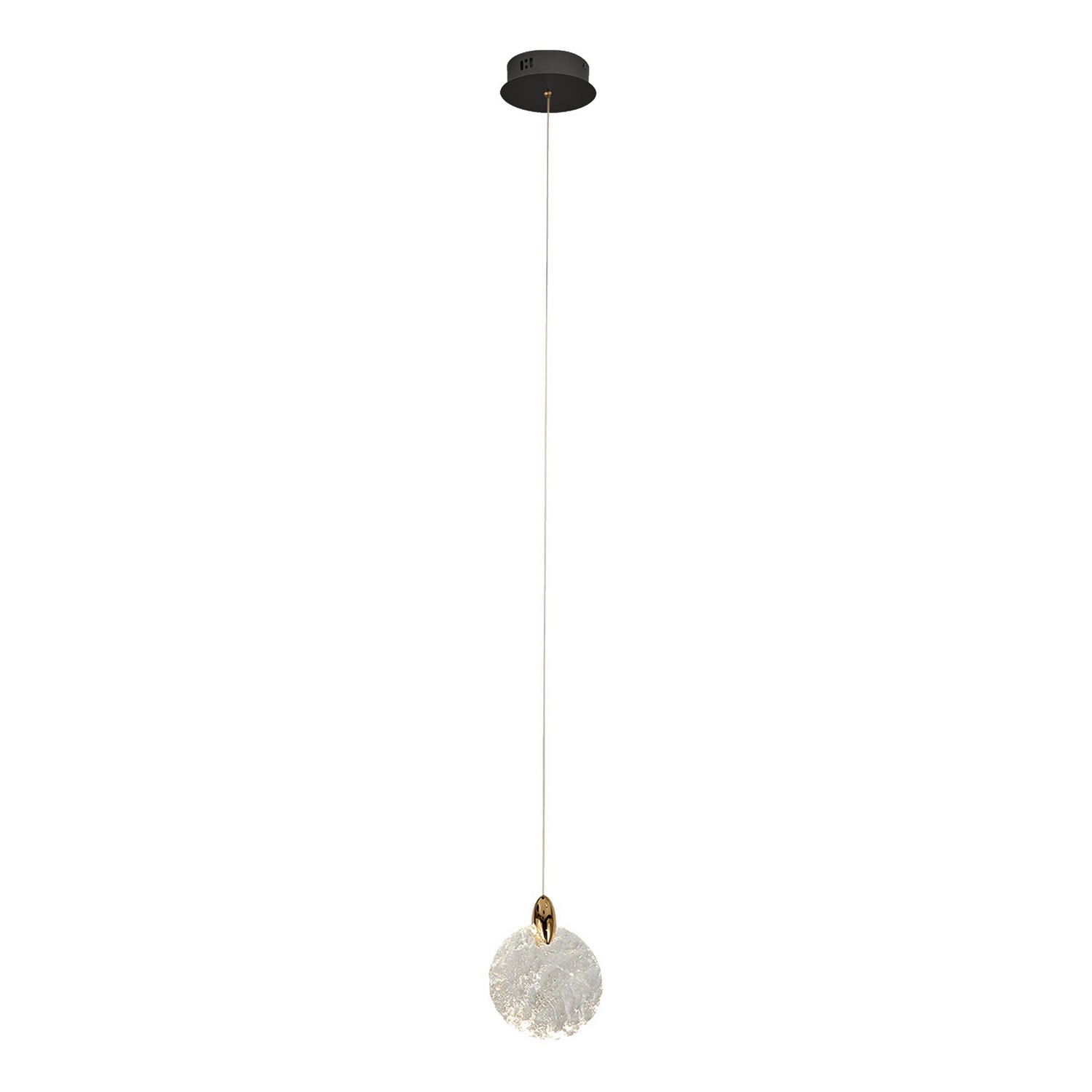 Satin Brass LED Pendant from the Snowflake Collection