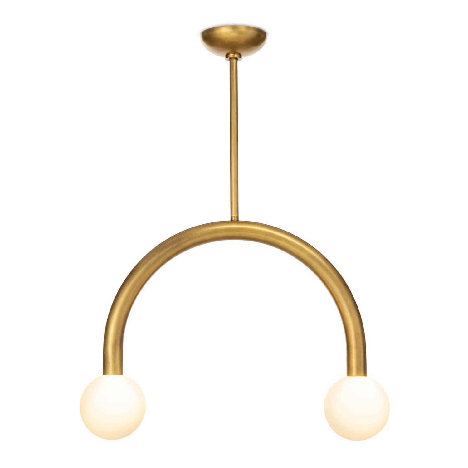 Natural Brass LED Pendant from the Happy Collection
