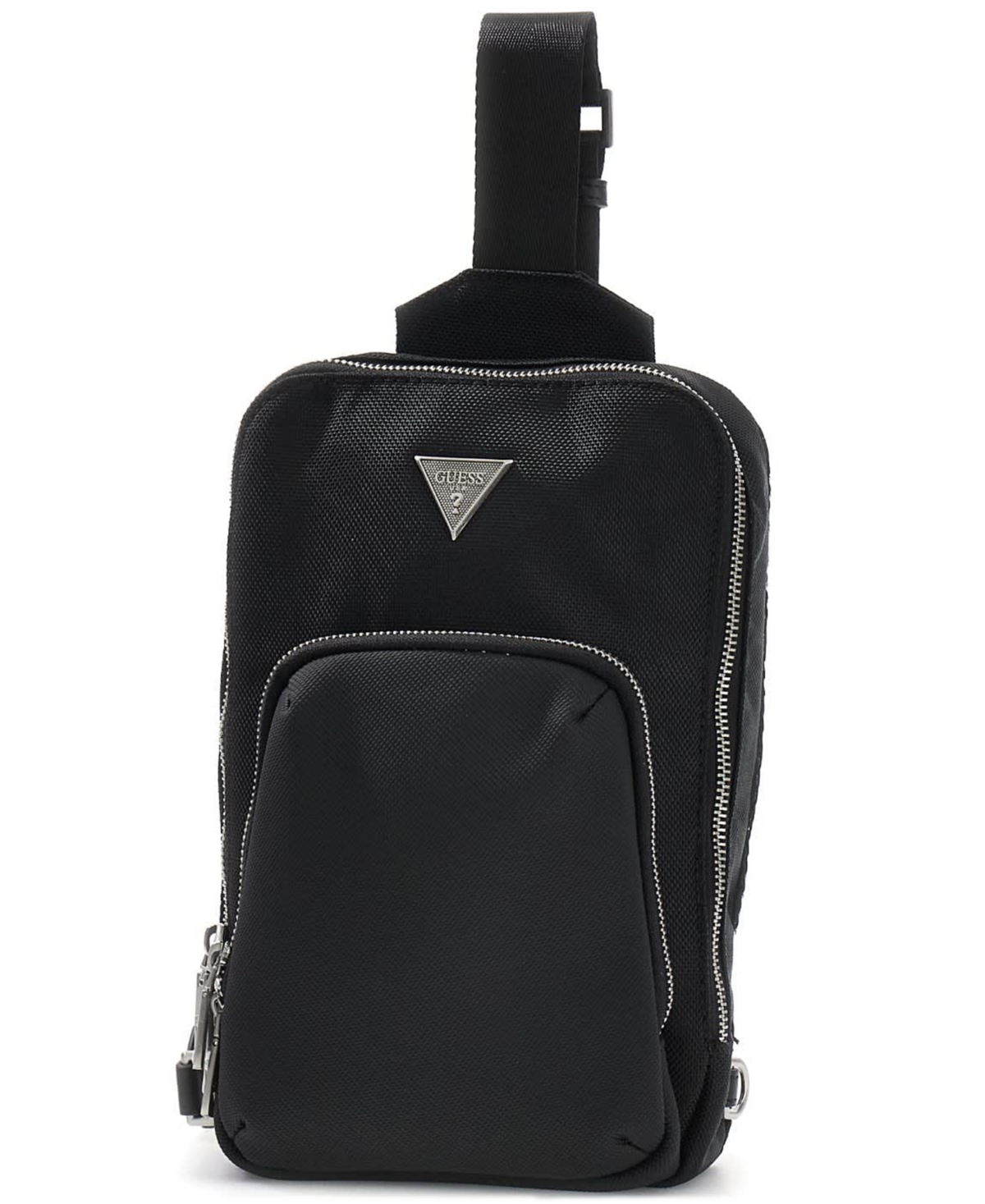 Men's Berna Logo Detail Crossover Bag - Black