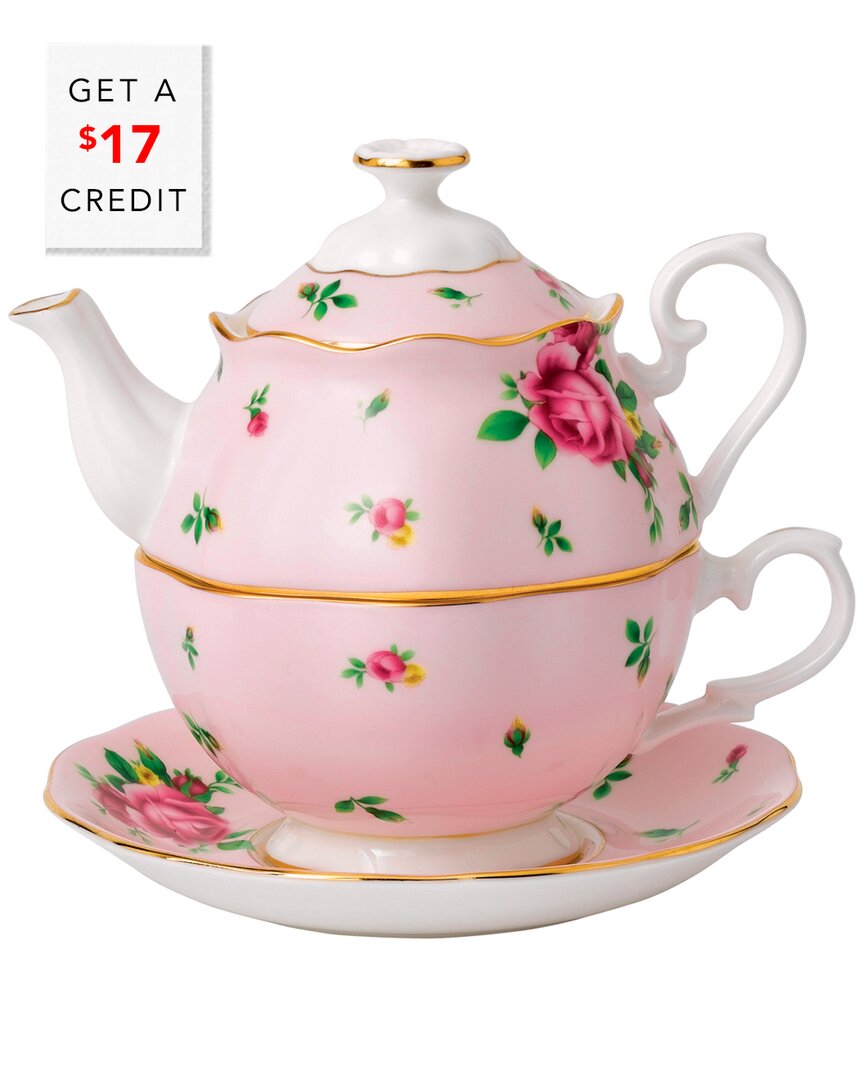 New Country Roses Pink Tea For One With $17 Credit