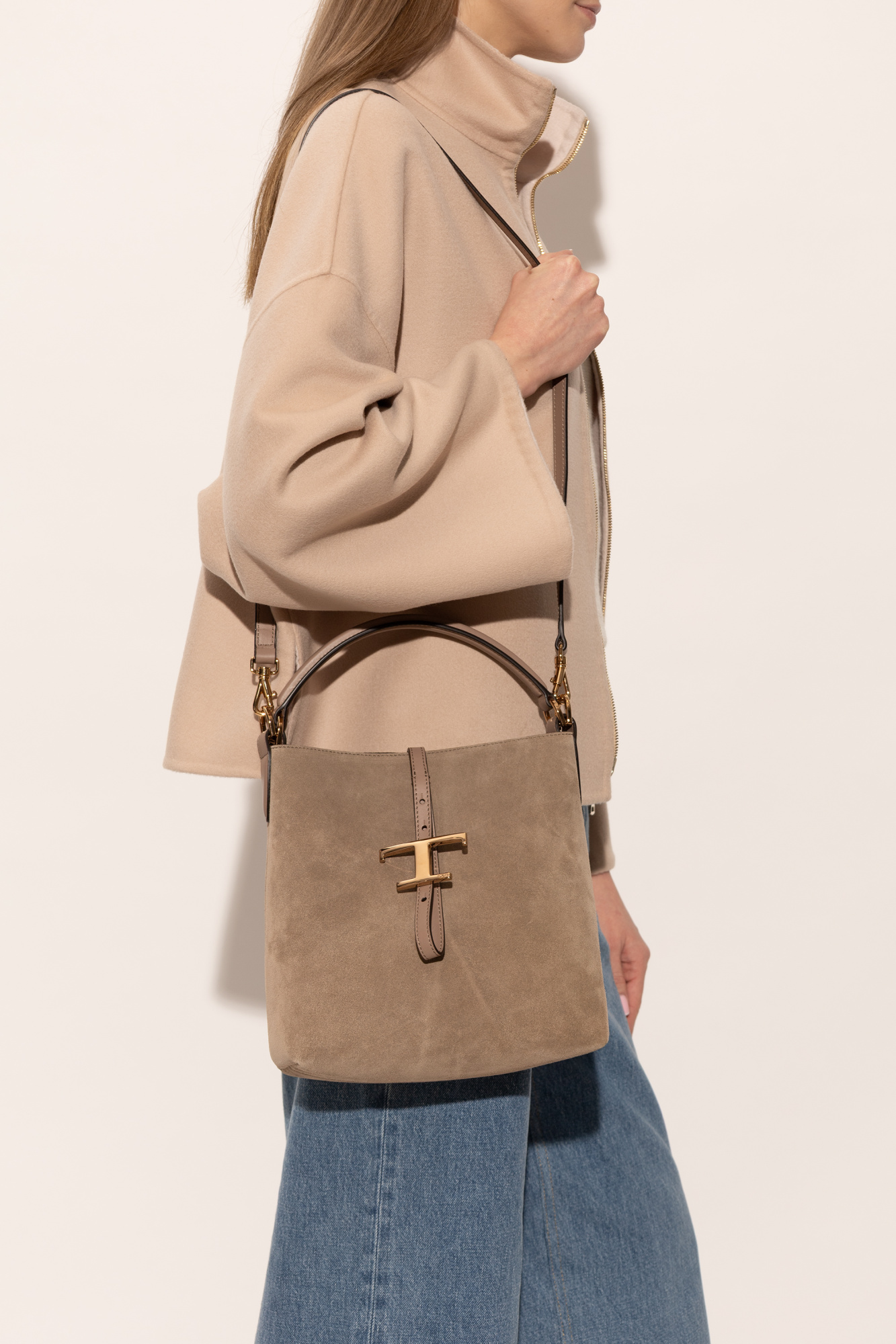 Leather Handbag, Women's, Brown