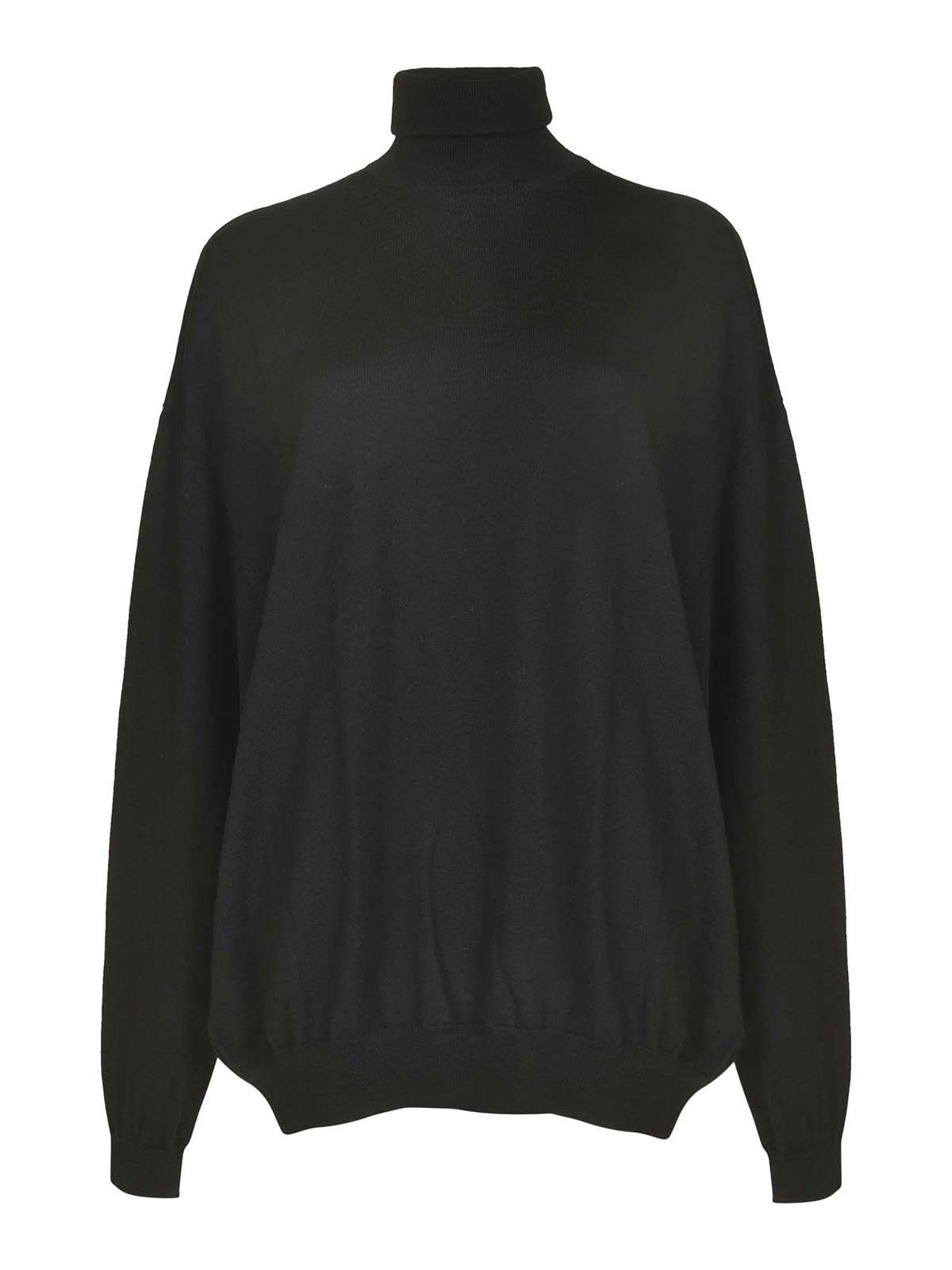 Oversized Turtleneck Ribbed Pullover
